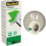 Scotch® Klebefilm Magic™ A greener choice 19 mm x 33 m (B x L) 9 St./Pack.