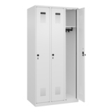 C+P Kleiderspind Evolo PLUS mit Sockel 3 Abteile verkehrsweiß