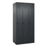 C+P Kleiderspind Evolo PLUS mit Sockel 3 Abteile schwarzgrau