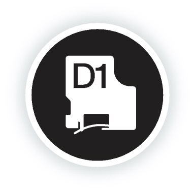 DYMO® Schriftbandkassette D1 19 mm x 7 m (B x L) grün schwarz Produktbild pi_pikto_2 pi