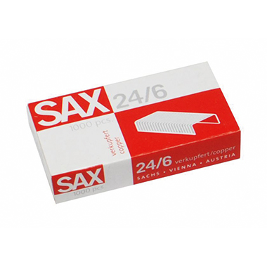 Sax Heftklammer 24/6 Metall, verkupfert Produktbild