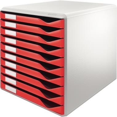 Leitz Schubladenbox 10 Schubladen rot Produktbild