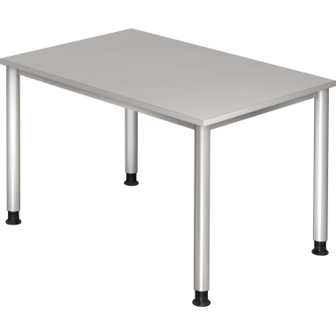 Hammerbacher Schreibtisch 1.200 x 680-810 x 800 mm (B x H x T) grau Produktbild