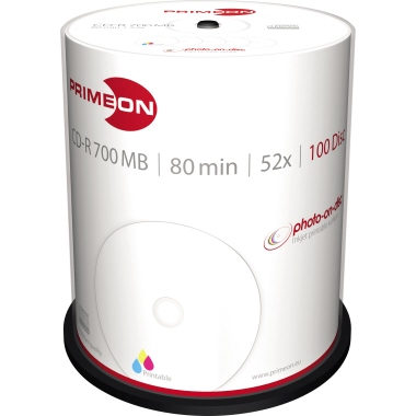 PRIMEON CD-R Spindel 100 St./Pack. Produktbild pa_produktabbildung_1 S