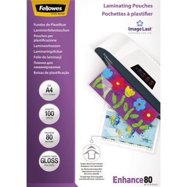 Fellowes® Laminierfolie ImageLast™ Enhance 80 216 x 303 mm (B x H) DIN A4 Produktbild