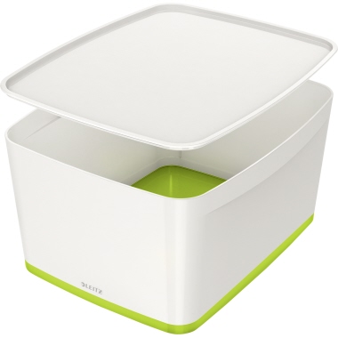Leitz Aufbewahrungsbox MyBox® 31,8 x 19,8 x 38,5 cm (B x H x T) weiß/grün Produktbild pa_produktabbildung_1 S
