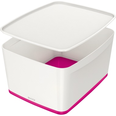 Leitz Aufbewahrungsbox MyBox® 31,8 x 19,8 x 38,5 cm (B x H x T) weiß/pink Produktbild