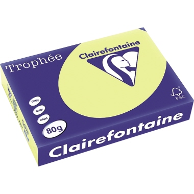 Clairefontaine Kopierpapier Trophée Color DIN A4 80 g/m² 500 Bl./Pack. hellgelb Produktbild