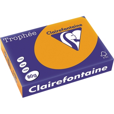 Clairefontaine Kopierpapier Trophée Color DIN A4 80 g/m² 500 Bl./Pack. orange Produktbild