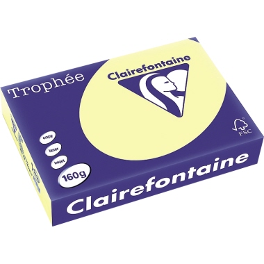 Clairefontaine Kopierpapier Trophée Color DIN A4 160 g/m² 250 Bl./Pack. gelb Produktbild