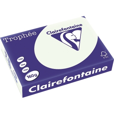 Clairefontaine Kopierpapier Trophée Color DIN A4 160 g/m² 250 Bl./Pack. lindgrün Produktbild