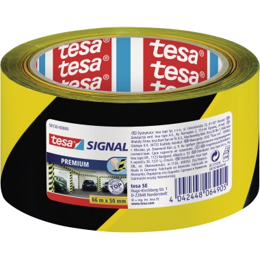 tesa® Signalklebeband Premium gelb/schwarz Produktbild pa_produktabbildung_1 S