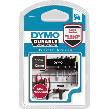DYMO® Schriftbandkassette D1 12 mm x 3 m (B x L) schwarz Produktbild pa_produktabbildung_1 L