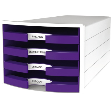 HAN Schubladenbox IMPULS offen weiß Trend Colour lila Produktbild