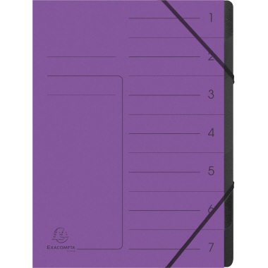 Exacompta Ordnungsmappe 7 Fächer violett Produktbild