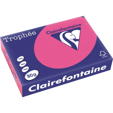 Clairefontaine Kopierpapier Trophée Color DIN A4 80 g/m² 500 Bl./Pack. neonrosa Produktbild