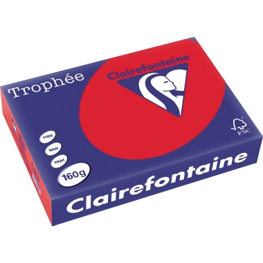 Clairefontaine Kopierpapier Trophée Color DIN A4 160 g/m² 250 Bl./Pack. korallenrot Produktbild