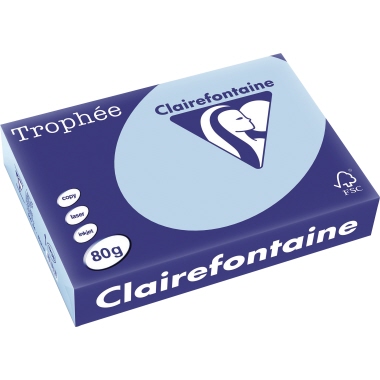 Clairefontaine Kopierpapier Trophée Color DIN A4 80 g/m² 500 Bl./Pack. eisblau Produktbild