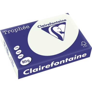 Clairefontaine Kopierpapier Trophée Color DIN A4 80 g/m² 500 Bl./Pack. lindgrün Produktbild
