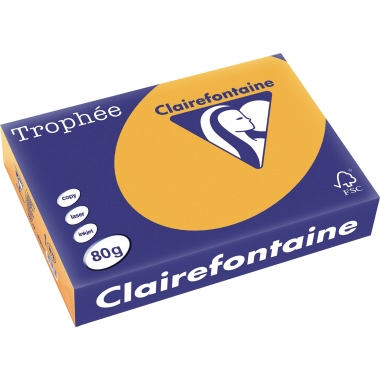 Clairefontaine Kopierpapier Trophée Color DIN A4 80 g/m² 500 Bl./Pack. mandarine Produktbild