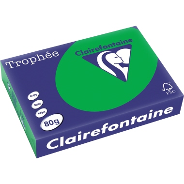 Clairefontaine Kopierpapier Trophée Color DIN A4 80 g/m² 500 Bl./Pack. billardgrün Produktbild