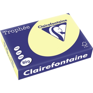 Clairefontaine Kopierpapier Trophée Color DIN A4 80 g/m² 500 Bl./Pack. gelb Produktbild