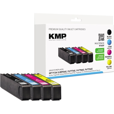 KMP Tintenpatrone Kompatibel mit HP 913A schwarz, cyan, magenta, gelb Produktbild pa_produktabbildung_1 L