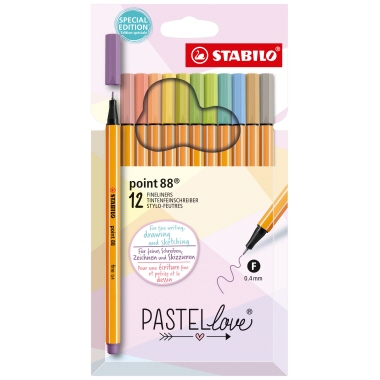 STABILO® Fineliner Pastellove 12 St./Pack. Produktbild pa_produktabbildung_1 S