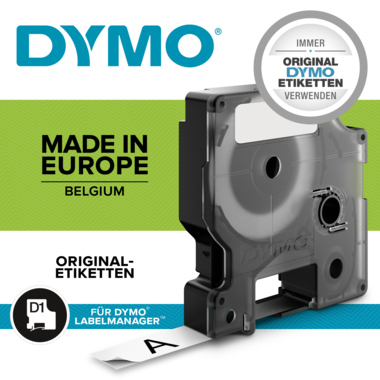 DYMO® Schriftbandkassette D1 9 mm x 7 m (B x L) schwarz transparent Produktbild pi_pikto_8 pi