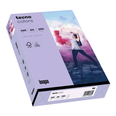 inapa tecno Kopierpapier Colors DIN A4 160 g/m² 250 Bl./Pack. violett Produktbild