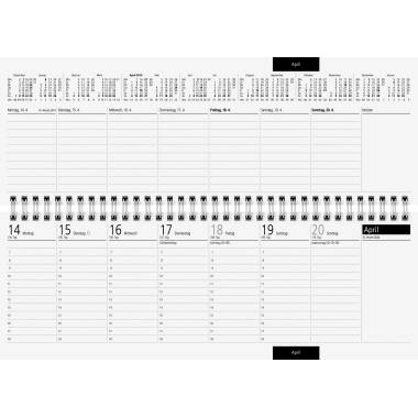 rido/idé Schreibtischquerkalender Sequenz 2024 Produktbild pa_produktabbildung_2 S