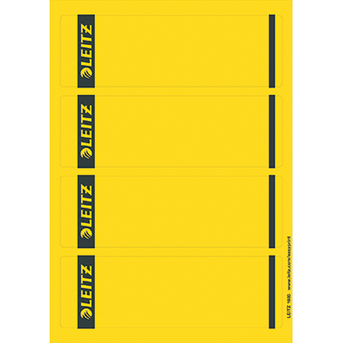 Leitz Ordnerrückenetikett breit/kurz 100 Etik./Pack. gelb Produktbild