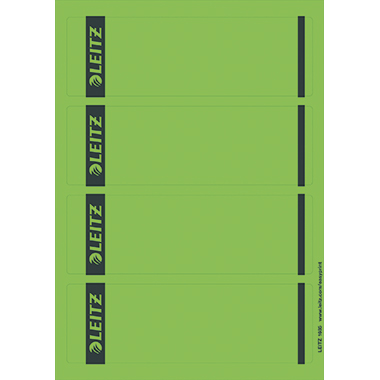Leitz Ordnerrückenetikett breit/kurz 100 Etik./Pack. grün Produktbild