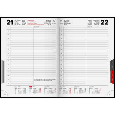 rido/idé Buchkalender ROMA 1 2024 schwarz Produktbild pa_produktabbildung_2 L