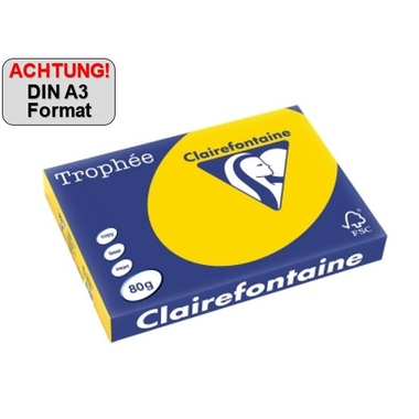 Clairefontaine Kopierpapier Trophée Color DIN A3 80 g/m² goldgelb Produktbild