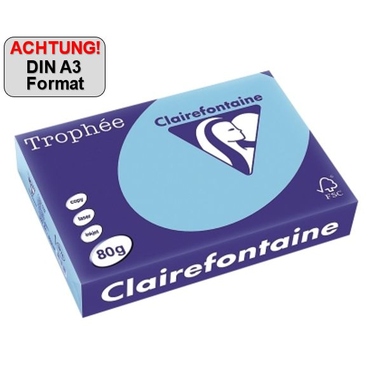Clairefontaine Kopierpapier Trophée Color DIN A3 160 g/m² blau Produktbild