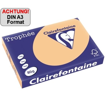 Clairefontaine Kopierpapier Trophée Color DIN A3 80 g/m² aprikose Produktbild