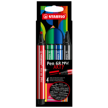 STABILO® Fasermaler Pen 68 MAX "ARTY" 4 St./Pack. Produktbild pa_produktabbildung_1 L