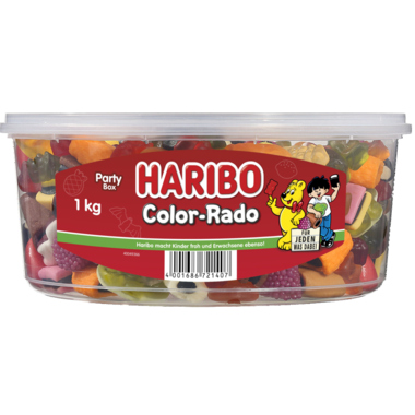 HARIBO Fruchtgummi Color-Rado 1.000 g/Pack. Produktbild