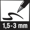 Strichstärke 1,5-3 mm
