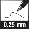 Strichstärke 0,25 mm