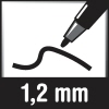 Strichstärke 1-2 mm