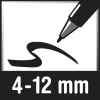 Strichstärke 4-12 mm