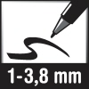 Strichstärke 1-3,8 mm
