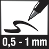 Strichstärke 0,5-1 mm