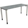 Schreibtisch all in one 1.600 x 680-820 x 600 mm (B x H x T) Vierfuß Rundrohr beton hell A012538G