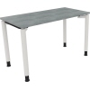 Schreibtisch all in one 1.200 x 680-820 x 600 mm (B x H x T) Vierfuß Rundrohr beton hell A012541G