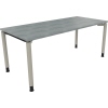 Schreibtisch all in one 1.800 x 680-820 x 800 mm (B x H x T) Vierfuß Rundrohr beton hell A012548V