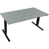 Schreibtisch Move 2.0 1.600 x 625-1.285 x 800 mm (B x H x T) beton hell