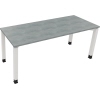 Schreibtisch all in one 1.800 x 680-820 x 700 mm (B x H x T) Vierfuß Quadratrohr beton hell A012605N